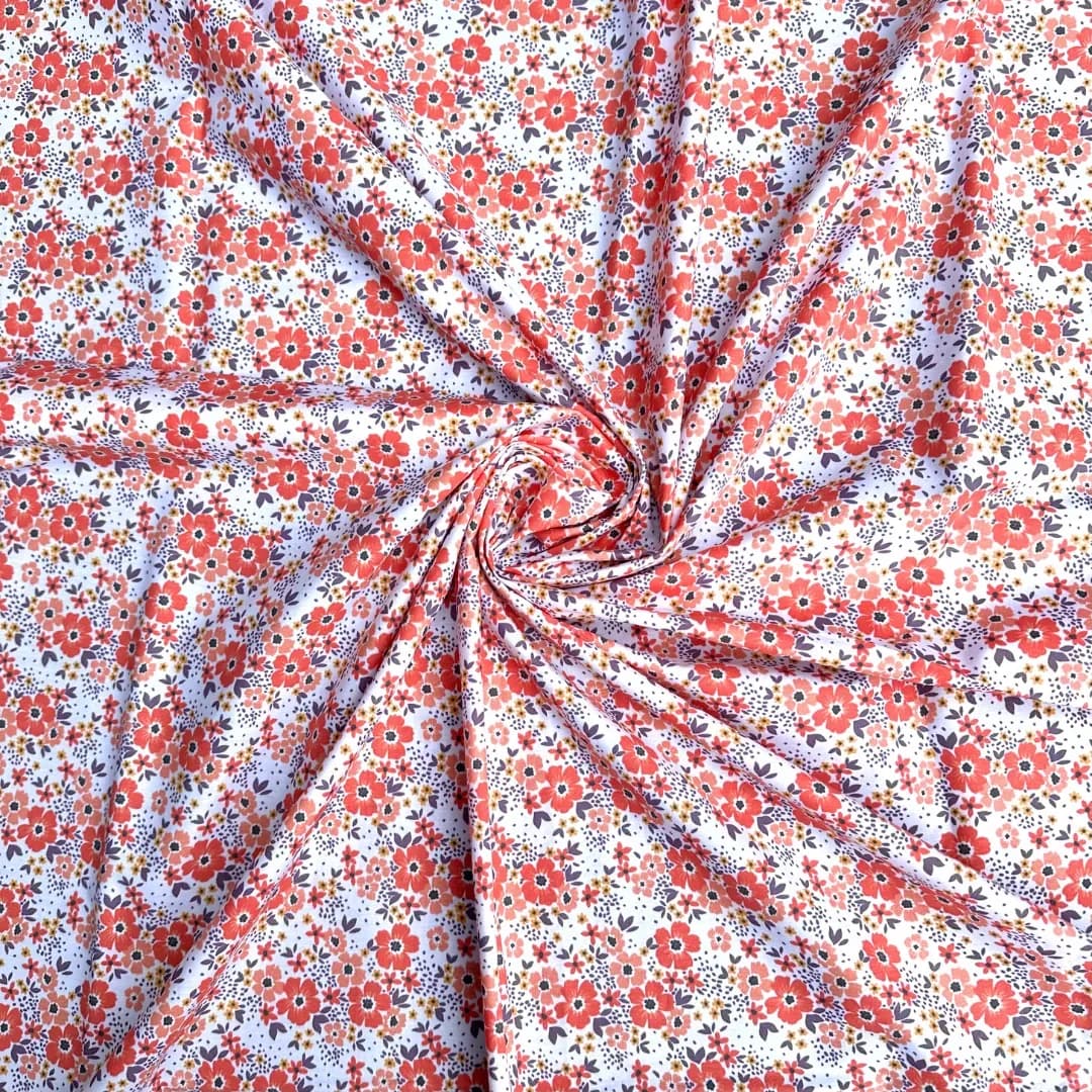 Çıtır Çiçek Desenli Pamuk Poplin Kumaş / DRY - 58 · Toptan (min. 50 metre)