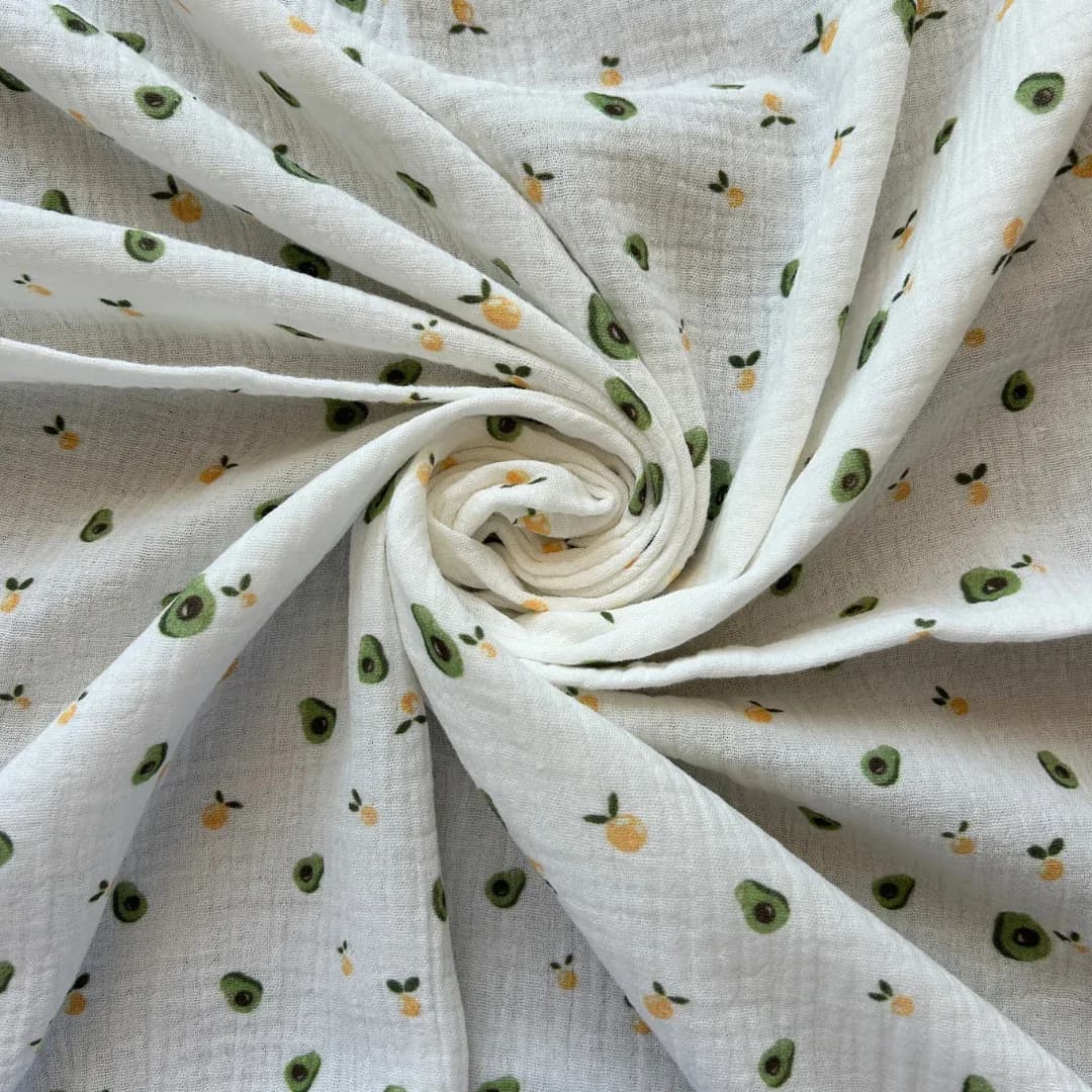 avokado-desenli-muslin-kumas