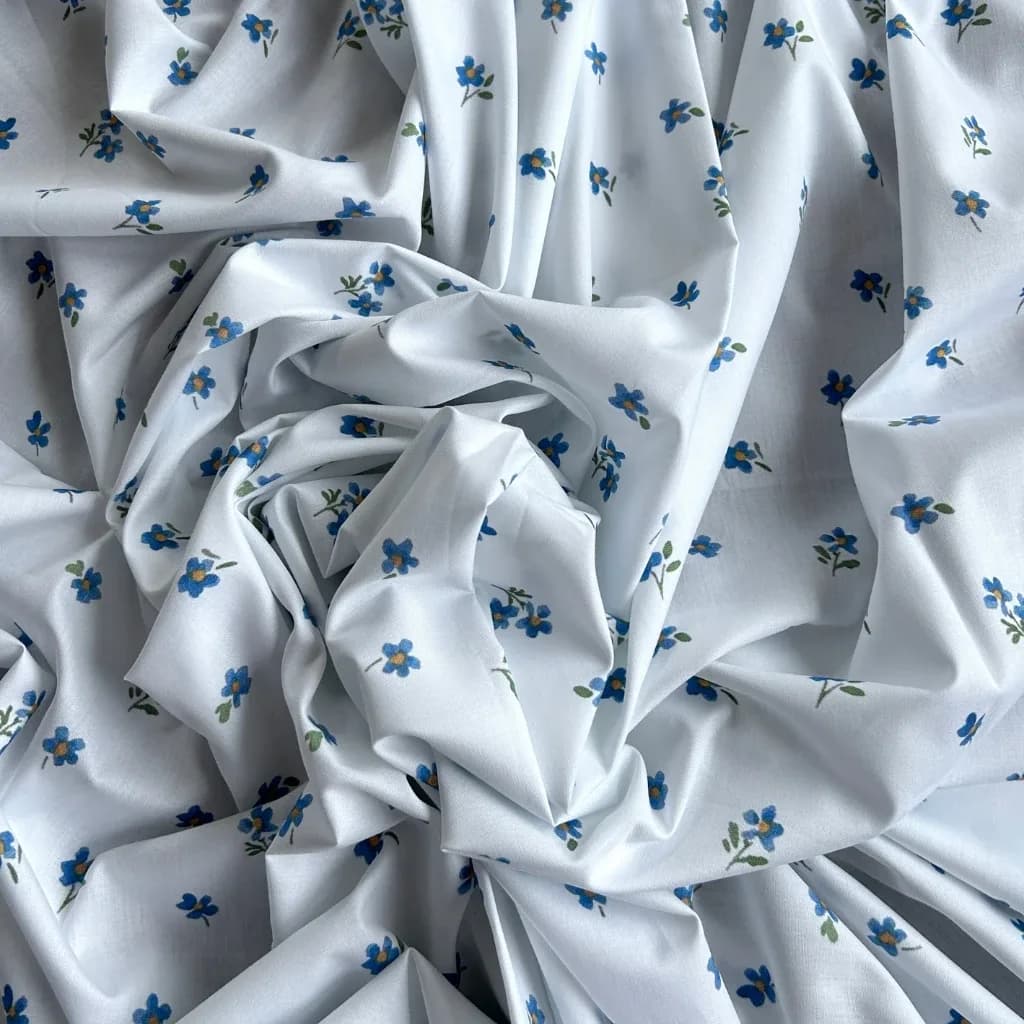 Çıtır Çiçek Desenli Pamuk Poplin Kumaş / DRY - 128 · Toptan (min. 50 metre)
