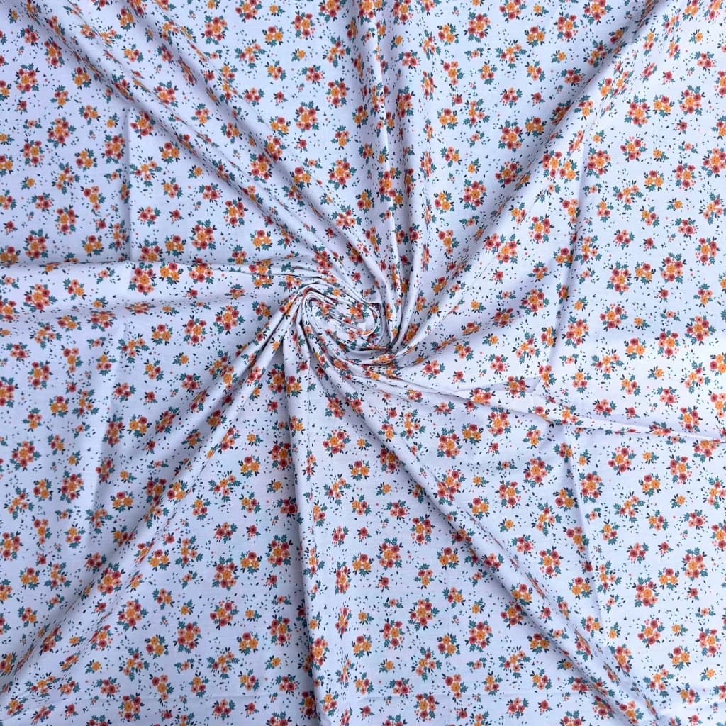 Çıtır Çiçek Desenli Pamuk Poplin Kumaş / DRY - 91 · Toptan (min. 50 metre)
